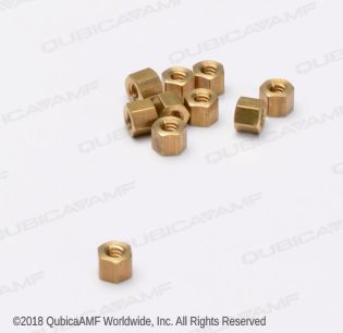 834821000BG #4-40 NUT HEX BRASS BAG/10