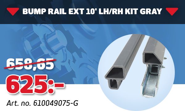 Bmp Rail Ext 10' LH/RH Kit Gry