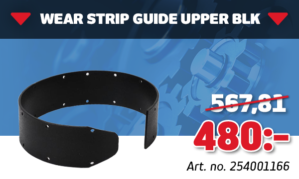 WEAR STRIP GUIDE UPPER BLK