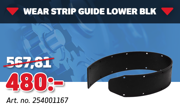 WEAR STRIP GUIDE LOWER BLK