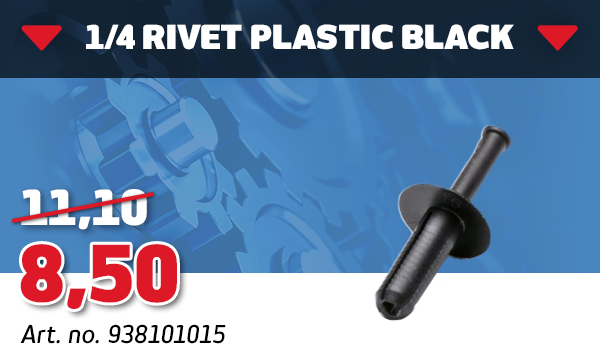 1/4 Rivet Plastic Black