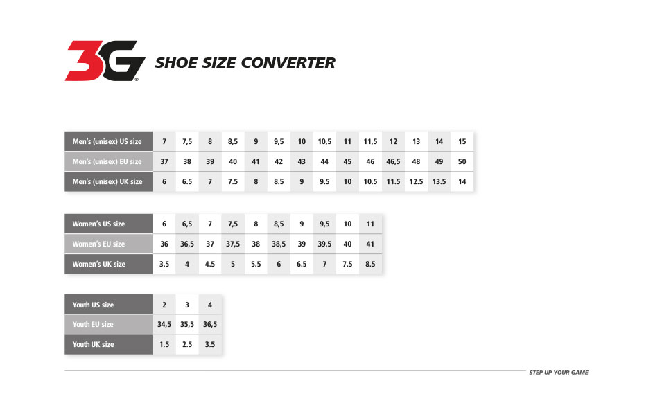 3G Bowling Shoe Size Converter 3G Bowling Shoe Size Converter
